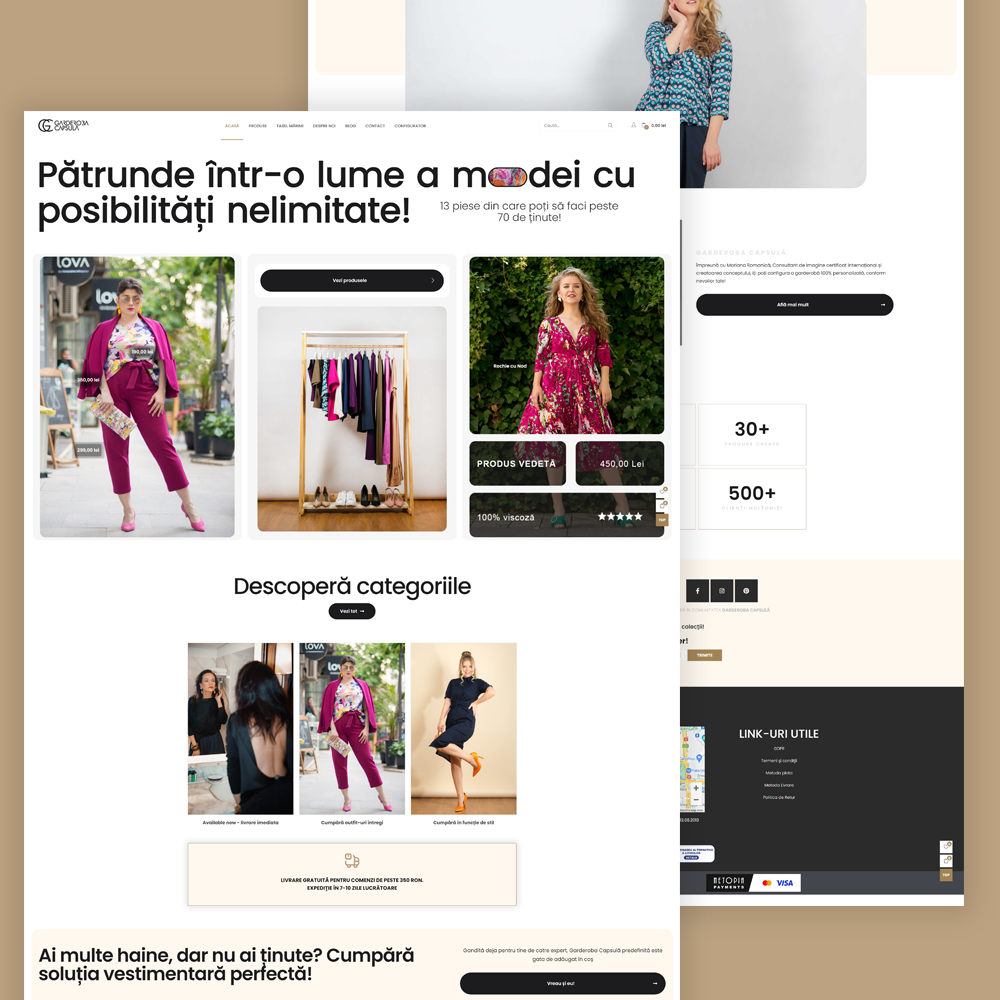 Garaderoba Capsula website
