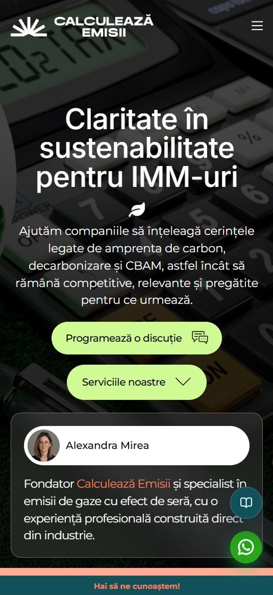 Calculeaza Emisii mobile website preview