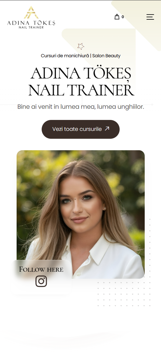 Adina Tokes mobile website preview