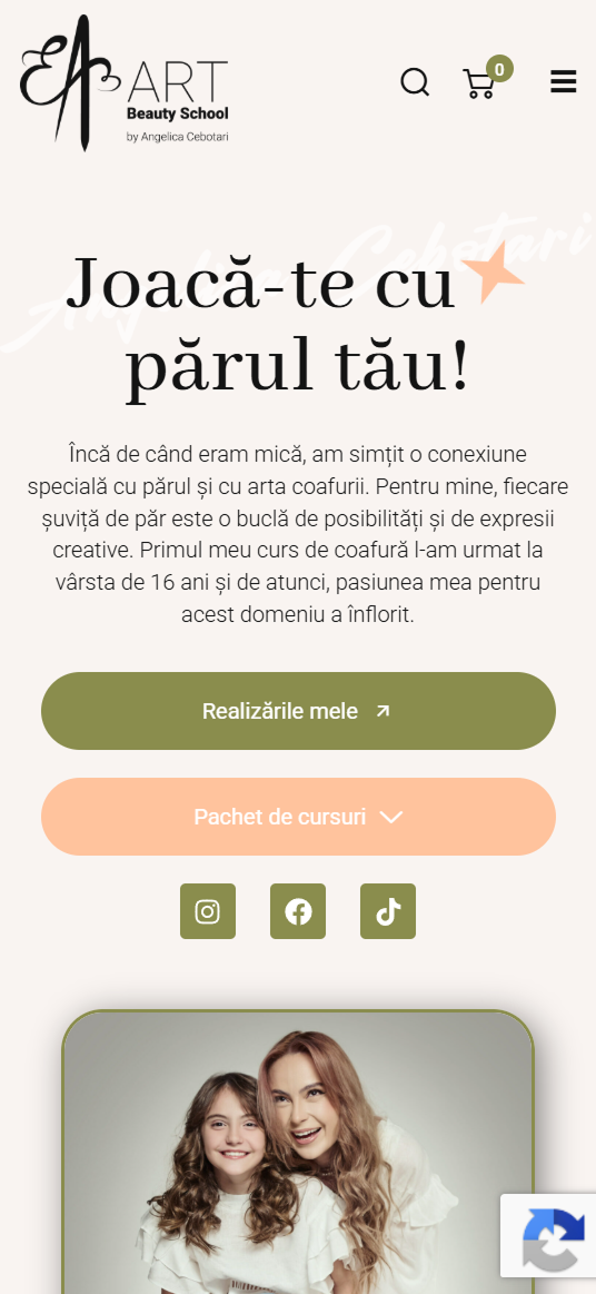 EA School mobile website preview